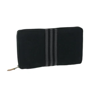 HERMES Fourre Tout Perth GM Long Wallet Canvas Black Auth bs11999 - Picture 1 of 17