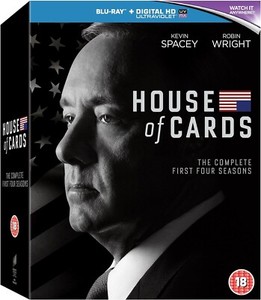 HOUSE OF CARDS COMPLETE SERIES 1-4 Blu Ray ALL SEASON 1 2 3 4 Brand New UK R2