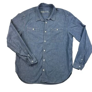 Gap Shirt Mens XL 1969 Chambray Button Front Long Sleeve Blue Casual Workwear - Picture 1 of 11