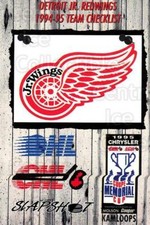 1995-96 Slapshot Memorial Cup #104 Detroit Jr. Red Wings, Checklist