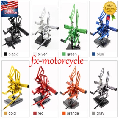 For Suzuki SV650 SV650S SV1000 SV1000S 1998-2014 Rearset Footpegs Pegs CNC Set - Imagem 1 de 4