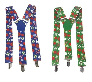 Christmas Braces Novelty 3.5cm Fancy Dress Xmas Gift Secret Santa Office Party - Picture 1 of 5