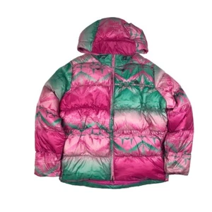 Nike ACG Puffer Jacket Pink Green Y2K Women's Deadstock Vintage Down Fill Winter - Picture 1 of 5