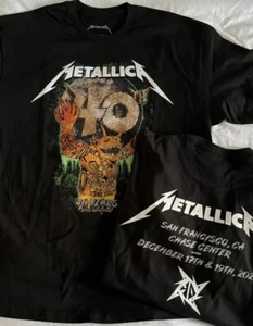 METALLICA 40th ANNIVERSARY OFFICIAL SHIRT LG DEC 2021 SAN FRANCISCO CHASE CENTER - Imagen 1 de 7