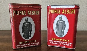 VTG Prince Albert Crimp Cut Tobacco Tins x2 R.J. Reynolds Tobacco. Winston-Salem - Picture 1 of 7