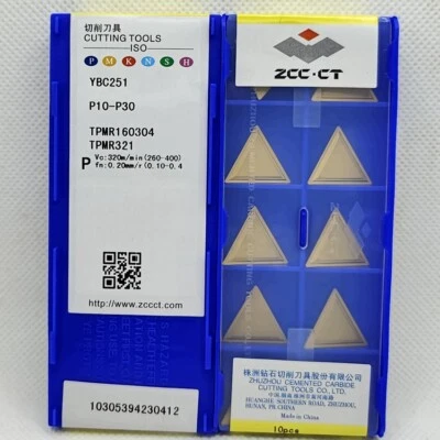 10pcs TPMR160304 YBC251 TPMR321 Original ZCC.CT CNC blade carbide inserts - Image 1 of 4