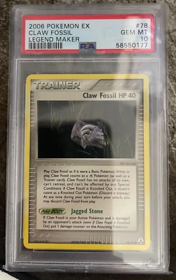 2006 PSA 10 Pokemon Claw Fossil #78 EX Legend Maker (Low Pop 5) HARD TO FIND - Image 1 of 2