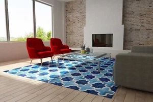 LEATHER COW HIDE HAIRON PATCHWORK AREA RUG 8X10 CARPETS FOR HOME LIVING ROOM RUG - Picture 1 of 9