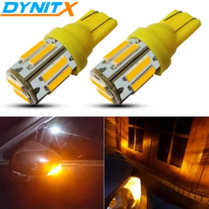 Yellow Amber Motorcycle Position Parking City Lights 2825 W5W T10 SMD LED Bulbs - Picture 1 of 9