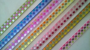 3 Metre Plaid Jacquard Ribbon~10mm Width~Crafts,Cardmaking,Sweet Trees,Sewing - Picture 1 of 8