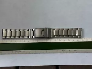 Seiko watch band 22mm Stainless Steel solid link - Picture 1 of 3