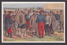 Germany 1915 Feldpost color PPC,  ethnic POW-s in camp, Lager Grafenwohr cancel