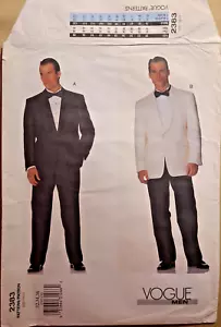 Vogue 2383 - Men's Tuxedo Jacket and Pants - 32, 34, 36 Uncut Sewing Pattern - Picture 1 of 3