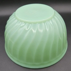 Cuenco mezclador de jadeíta Fire King de colección remolino # 8 años 50 principios de 1960 - Imagen 1 de 10