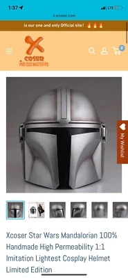 Capacete mandaloriano Star Wars novo em folha/caixa aberta - marca xcoser - Imagem 1 de 4