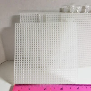 Lot of 5 Plastic Canvas Blanks 4 Inch Squares Clear New - Picture 1 of 4