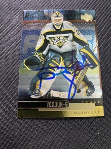 2000-01 UD Gold Reserve Hockey Tomas Vokoun Autograph #245 Predators Auto