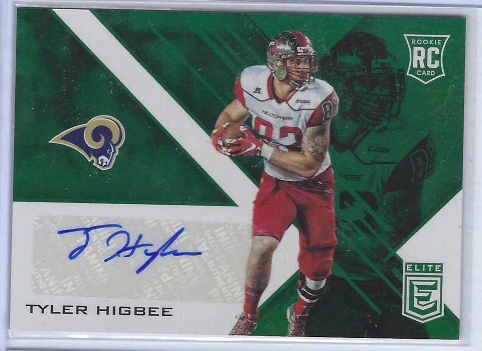 TYLER HIGBEE 2016 DONRUSS ELITE GREEN ROOKIE AUTO RC #ERA-TH - Image 1 of 1