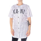 Karl Kani Collège à Rayures Très Fines Baseball Robe Femmes Blanc 39327