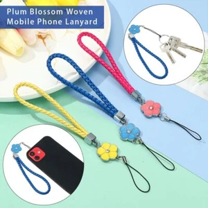 Anti-lost Lanyard Plum Blossom Woven Mobile Phone Lanyard Keychain Wrist Rope - Zdjęcie 1 z 23