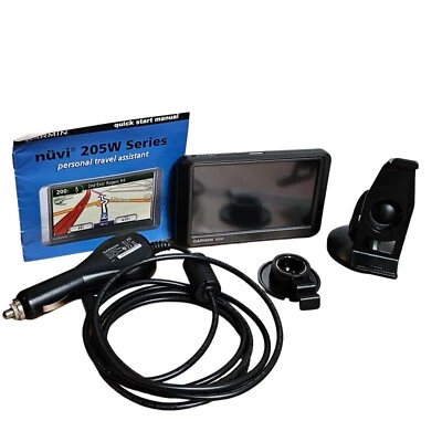 Garmin Nuvi 255W GPS Navigation System with Windshield Suction Cup Arm TESTED - Image 1 of 4