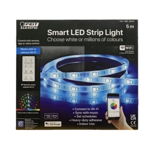 Feit Wireless Smart Colour LED Strip Light with Remote Control Tape Light New - Picture 1 of 3
