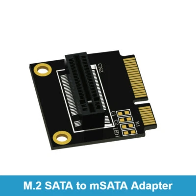 M.2 B Key SATA SSD to mSATA Full/Half Size 90 degree Right Angle Adapter Card - Image 1 of 4