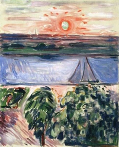 Canal at Sunset - Edvard Munch - 1908, A1 - Picture 1 of 1