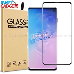 Screen Protector For Samsung Galaxy S10 S10e S10 Plus Full Cover Tempered Glass - Picture 1 of 12