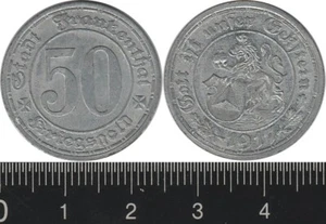 Germany: 1917 50 Pfennig WWI Notgeld Frankenthal, Bavaria, 50pf zinc - Bild 1 von 1