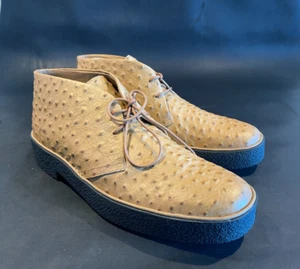 RJ COLT Original Playboy High Top Boot Tan Ostrich | 13 - Picture 1 of 8