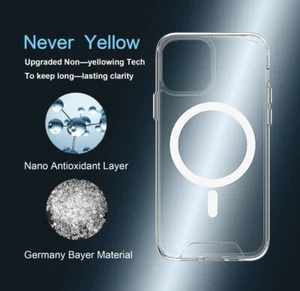 For iPhone 16 15 14 13 12 11 Pro Max XS XR Plus Magsafe Shockproof Case Cover - Picture 1 of 9