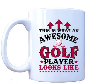 Awesome Golf Mug Funny Golfer Gift, Golf Lover Coffee Cup for Men Women - Picture 1 of 9