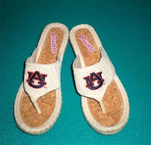 AUBURN CAMPUS CRUZERZ FLIP FLOPS FOAM SANDALS 7 NIB - Picture 1 of 3