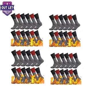 Wholesale Bulk Lots Mens Heated Thermal Crew Socks Winter Warm Heavy Duty - Picture 1 of 1