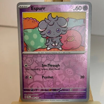 Espurr 84/191 Surging Sparks Reverse Holo Common Pokemon Light Play+ - Image 1 of 4
