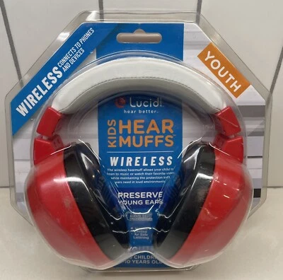 Audífonos para niños jóvenes se adapta a 5-10 años rojos inalámbricos audio lúcido nuevos sellados  Foto 1 de 4