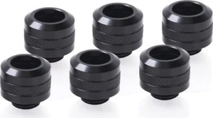 Alphacool Eiszapfen PRO 13mm HardTube Fitting G1/4 - Deep Black Sixpack - Afbeelding 1 van 3