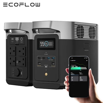 ECOFLOW DELTA 2 Portable Power Station 1800W 1024Wh LFP Battery Solar Generator - Image 1 of 4