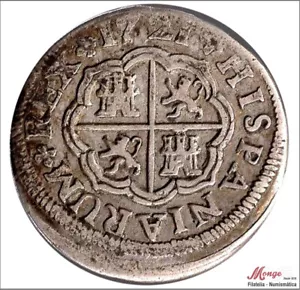 España Felipe V 1 Real 1721- J Sevilla - plata MBC / VF 1709 - Picture 1 of 2
