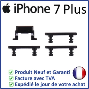 IPHONE 7 PLUS NOIR SET DES 4 BOUTONS LATÉRAUX POWER VOLUME MUTE DE REMPLACEMENT - Photo 1 sur 3