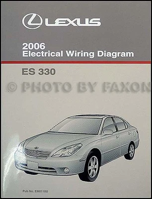 2006 Lexus Es 330 Elettrico Cablaggio Diagramma Manuale Originale Con Colore - Immagine 1 di 2