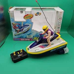 Vintage Echopro Ski Tiger RC Jet Ski Boat 49 MHz 1/20 Scale Purple Yellow In Box - Picture 1 of 15