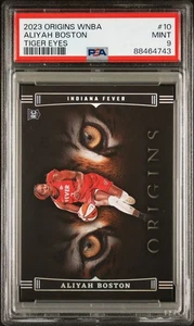 2023 Panini Origins WNBA Aliyah Boston RC Tiger Eyes SSP Estuche Hit Fever PSA 9 - Imagen 1 de 2