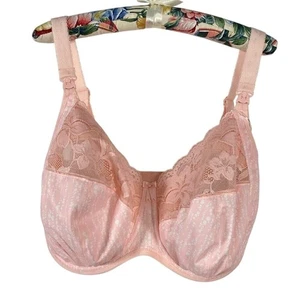 Elomi Womens Molly Nursing Bra 42I Pink Underwire Full Coverage Adjustable Strap - Picture 1 of 15