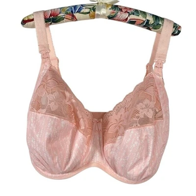 Elomi Womens Molly Nursing Bra 42I Pink Underwire Full Coverage Adjustable Strap - Image 1 of 4