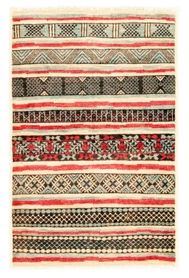 Traditional Hand-knotted Wool Oriental Carpet 4'2" x 6'1" Area Rug - Image 1 of 4