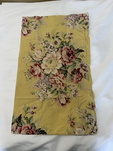VINTAGE RALPH LAUREN Sophie Brooke Standard PILLOWCASE Flowers FLORAL Yellow - Picture 1 of 7
