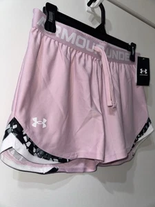 Under Armour Pink Girls' UA Play Up Shorts Athletic Youth Large YLG - Picture 1 of 6