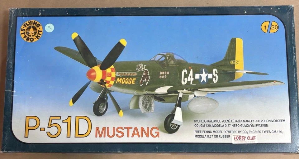 New In box Flying Styro P51 Mustang 1/20 Scale. - Image 1 of 4